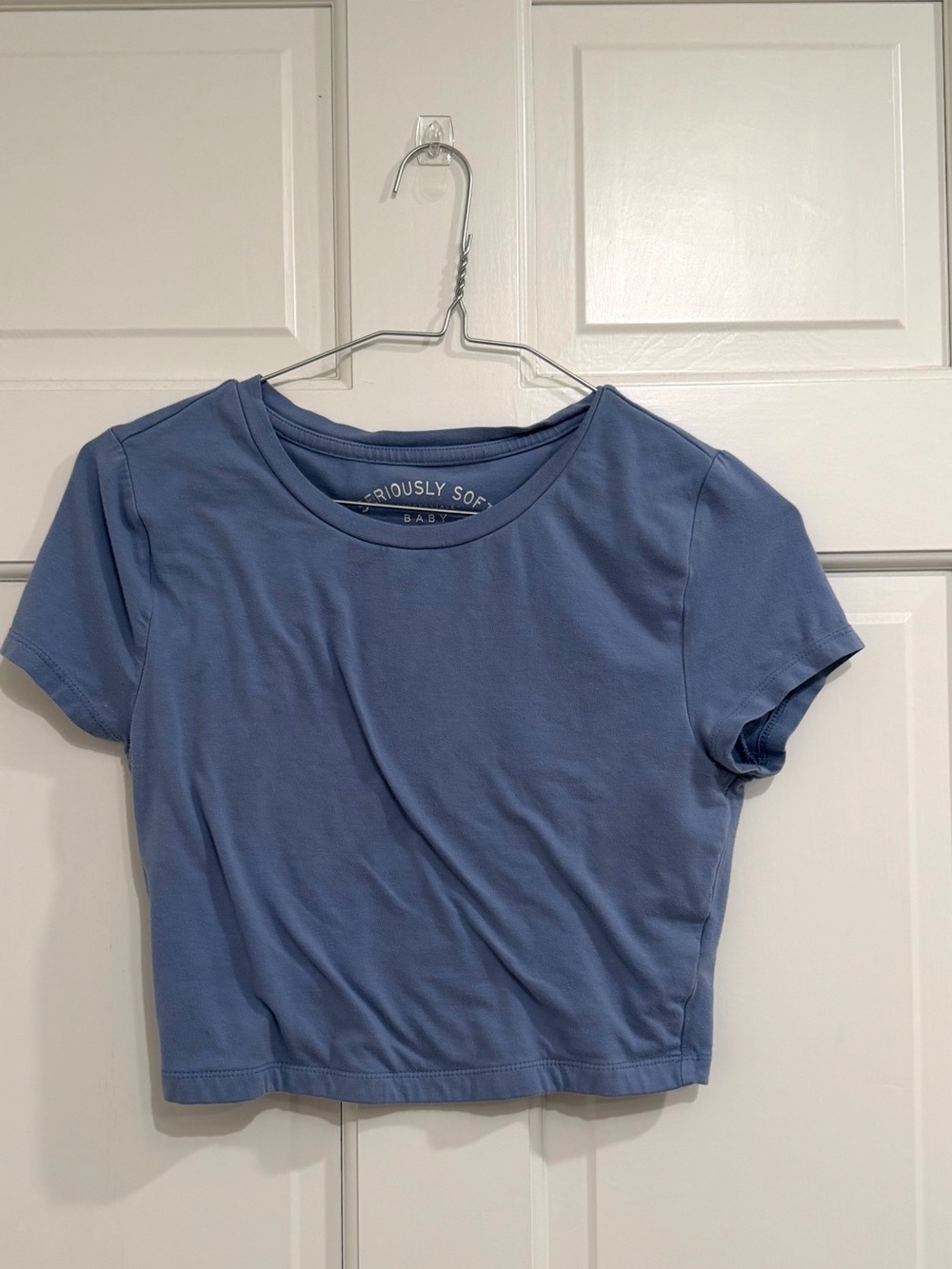 Aeropostale Dusty Blue Cropped Tee
